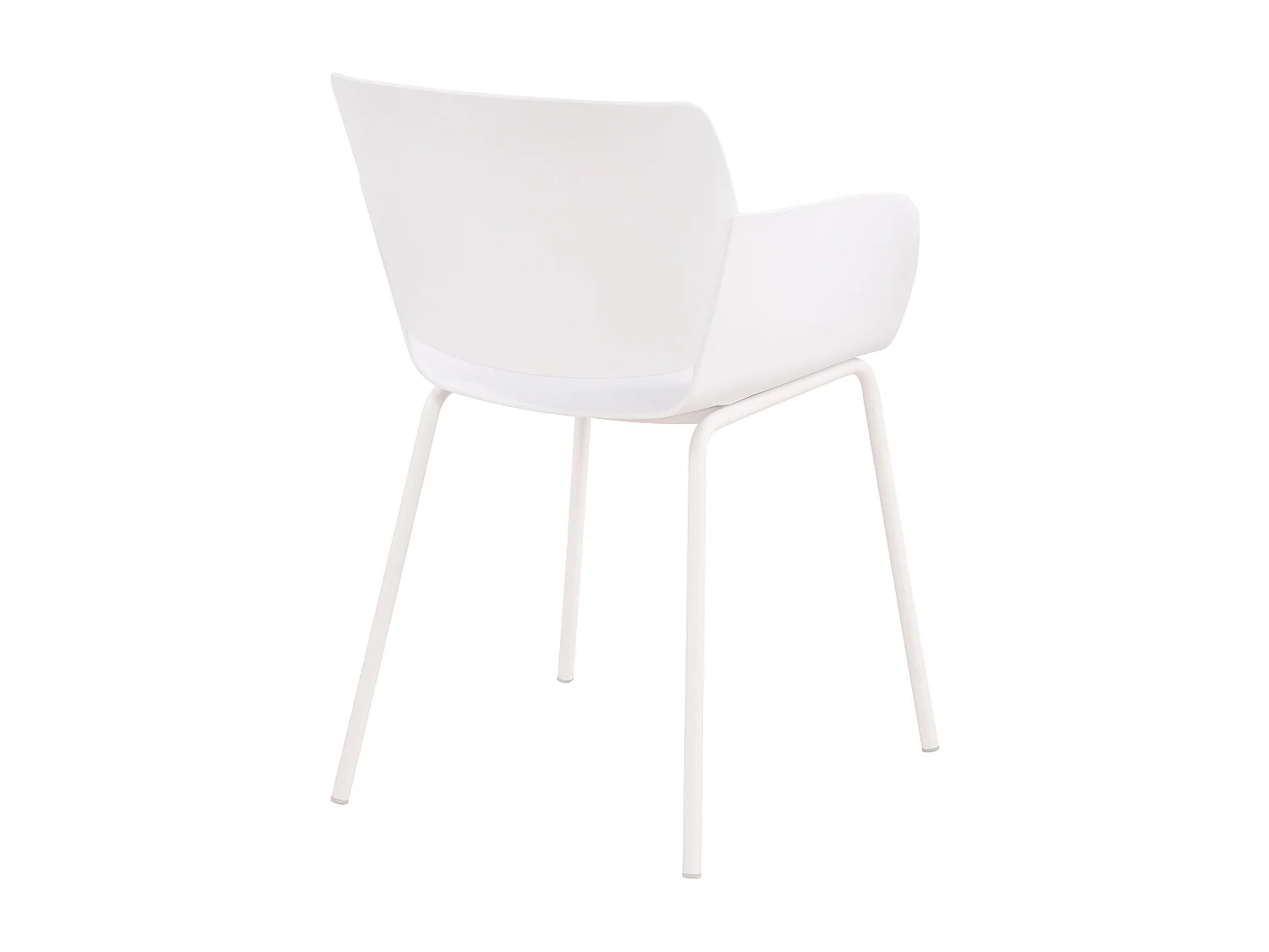 Lot de 2  chaise salle à manger - Plastique - Blanc - Alpena