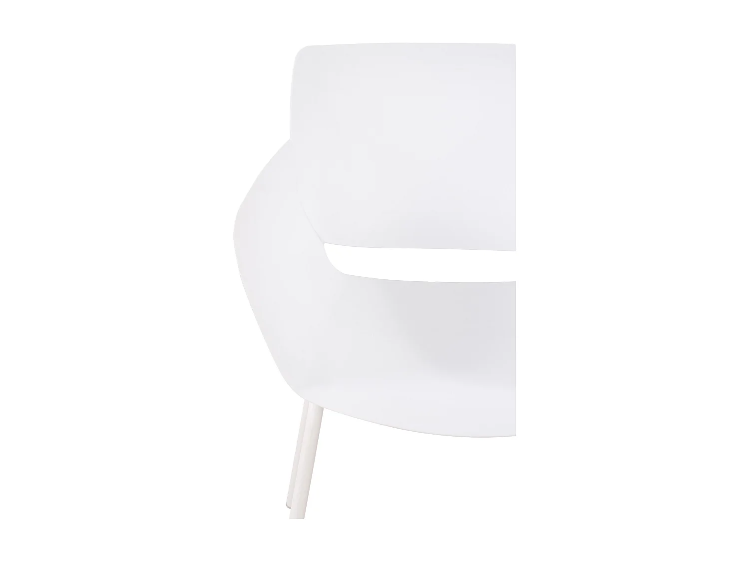 Lot de 2  chaise salle à manger - Plastique - Blanc - Alpena