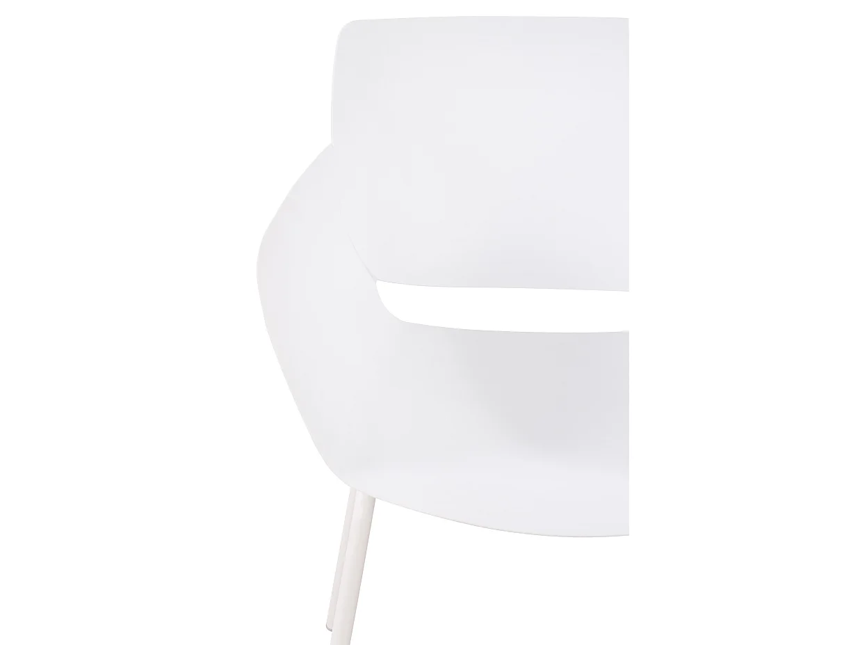 Lot de 2  chaise salle à manger - Plastique - Blanc - Alpena