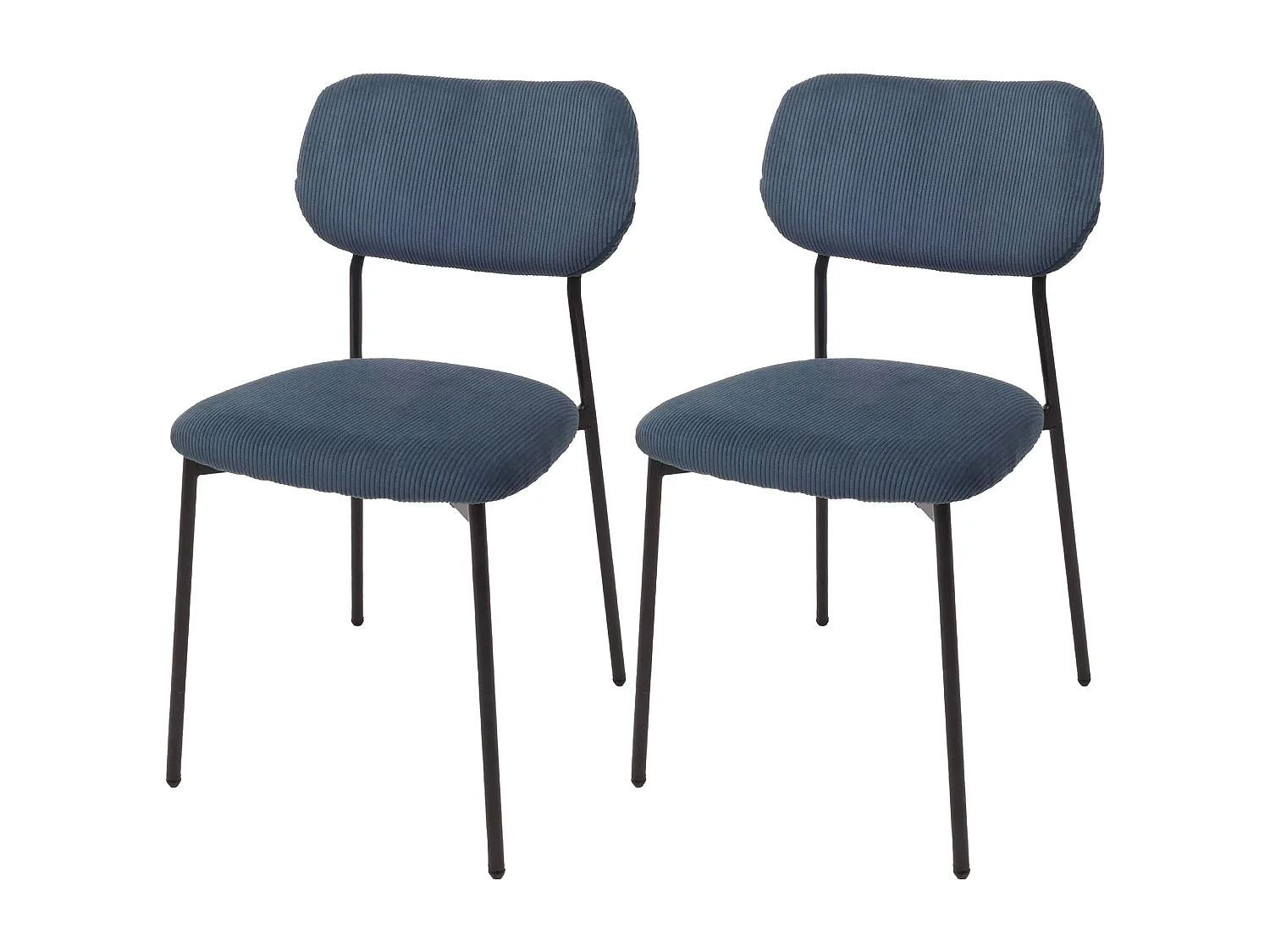 Chaise de salle à manger MCW-O26 (lot de 2),  bleu