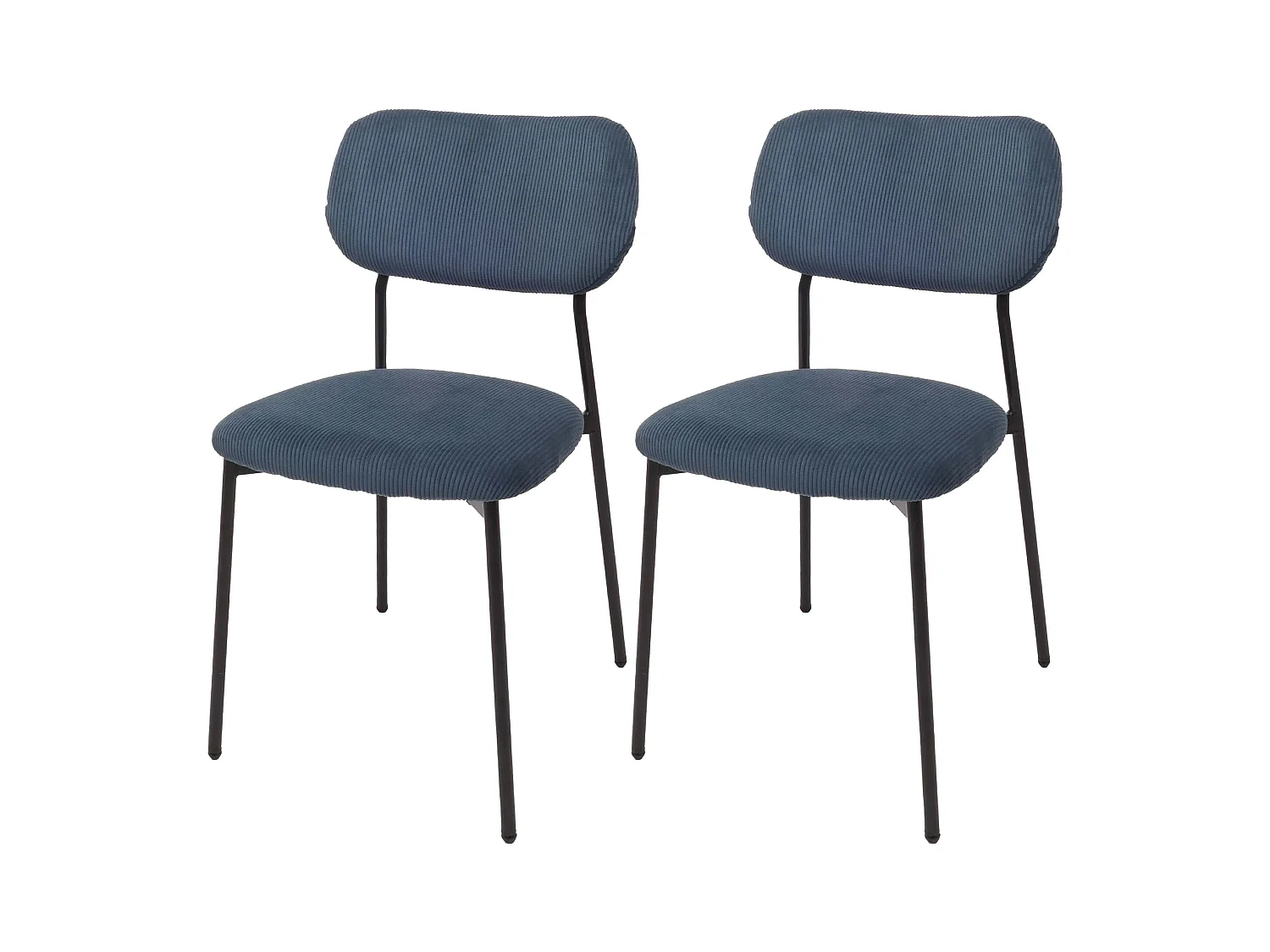 Chaise de salle à manger MCW-O26 (lot de 2),  bleu
