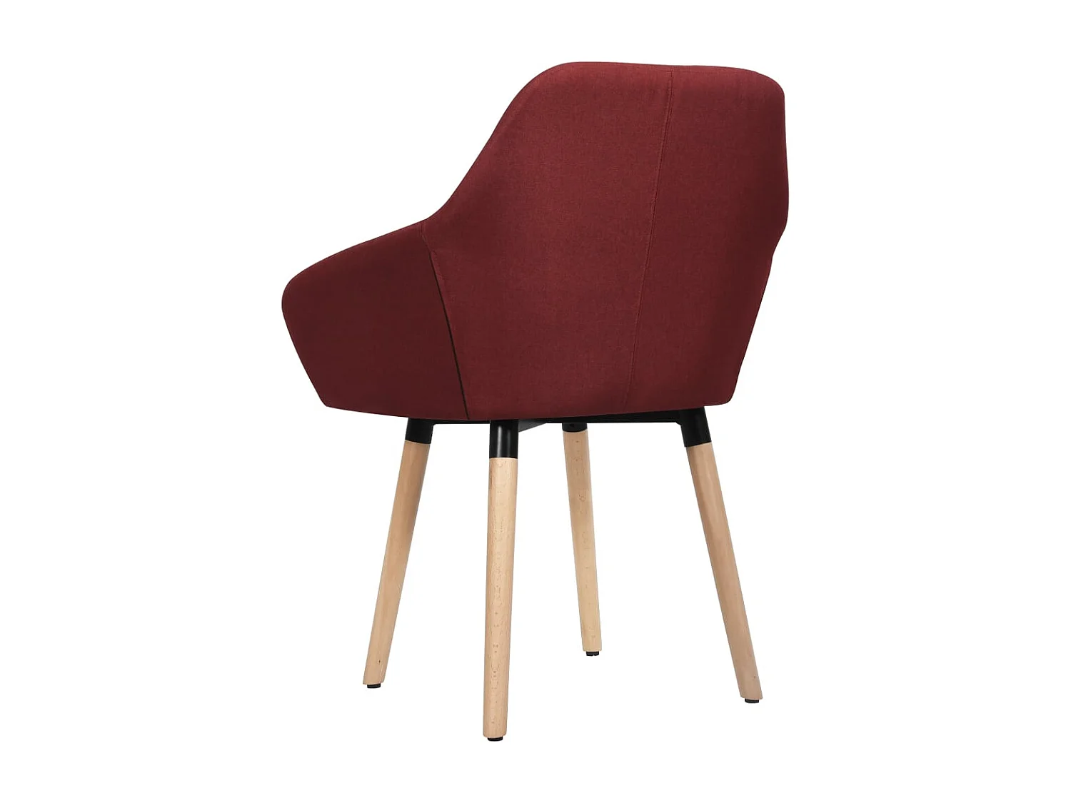 Chaises à manger lot de 2 rouge bordeaux tissu