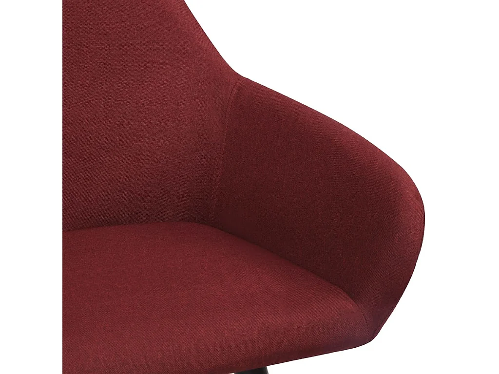 Chaises à manger lot de 2 rouge bordeaux tissu