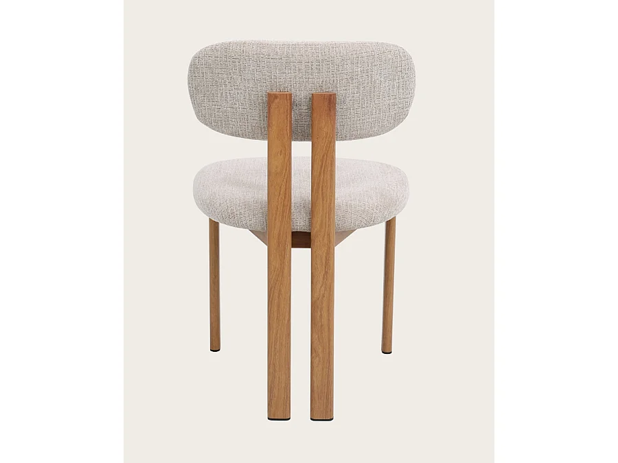 Zuno - Set di 2 sedie Zuno in tessuto beige con gambe in metallo
