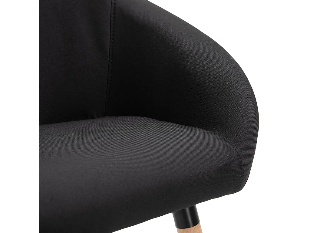 Esszimmerstühle 6 Stk. Schwarz Stoff