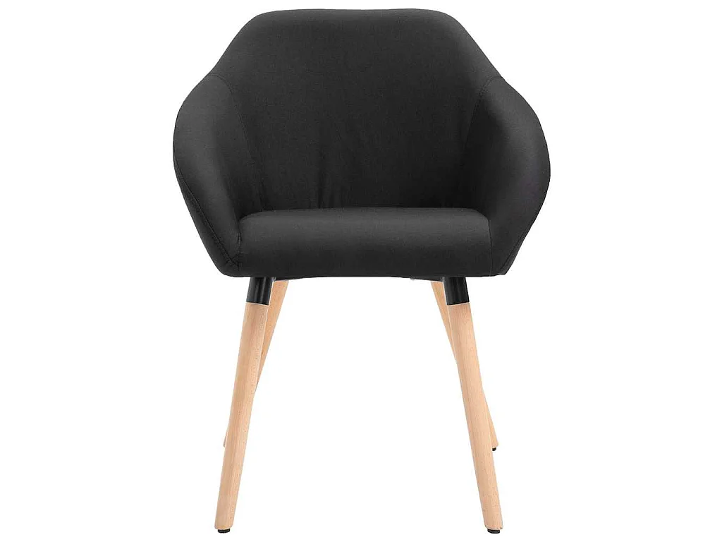 Eetkamerstoelen 6 st stof zwart