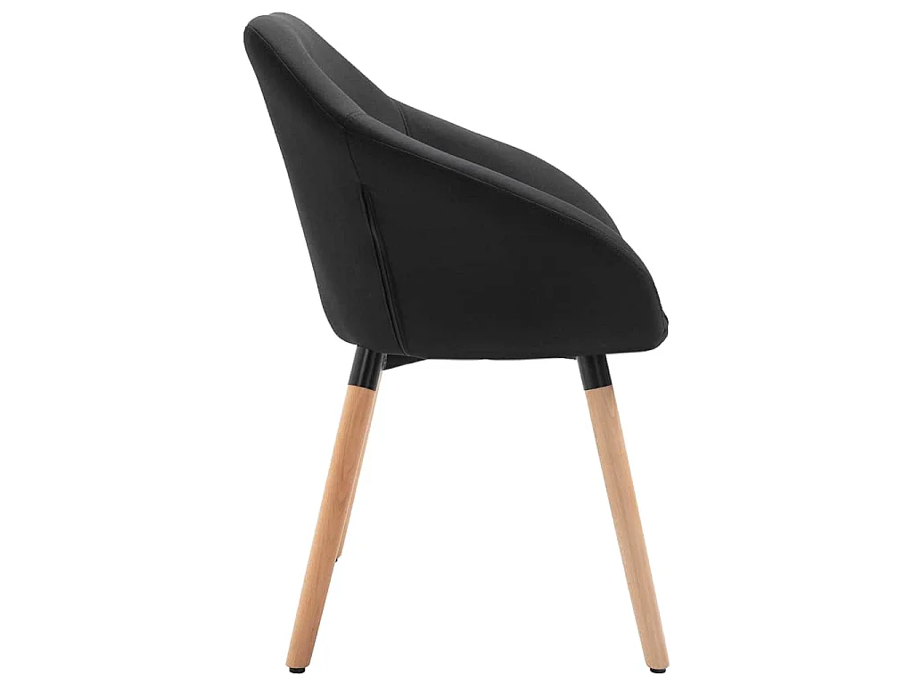 Eetkamerstoelen 6 st stof zwart