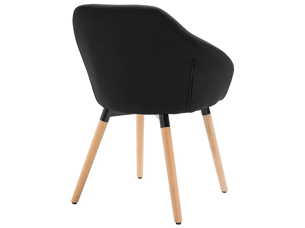 Eetkamerstoelen 6 st stof zwart