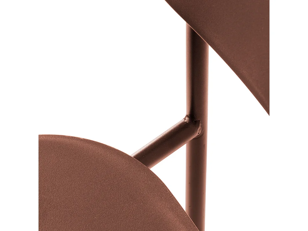 Elin - Lot de 4 chaises en plastique et métal - Terracotta