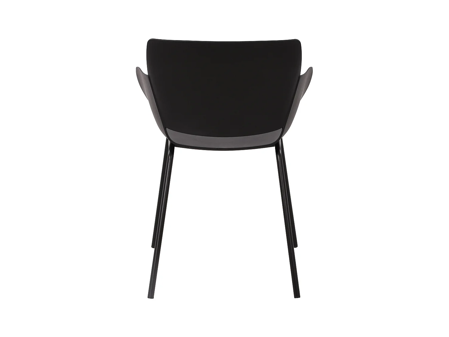 Lot de 2  chaise salle à manger - Plastique - Noir - Alpena