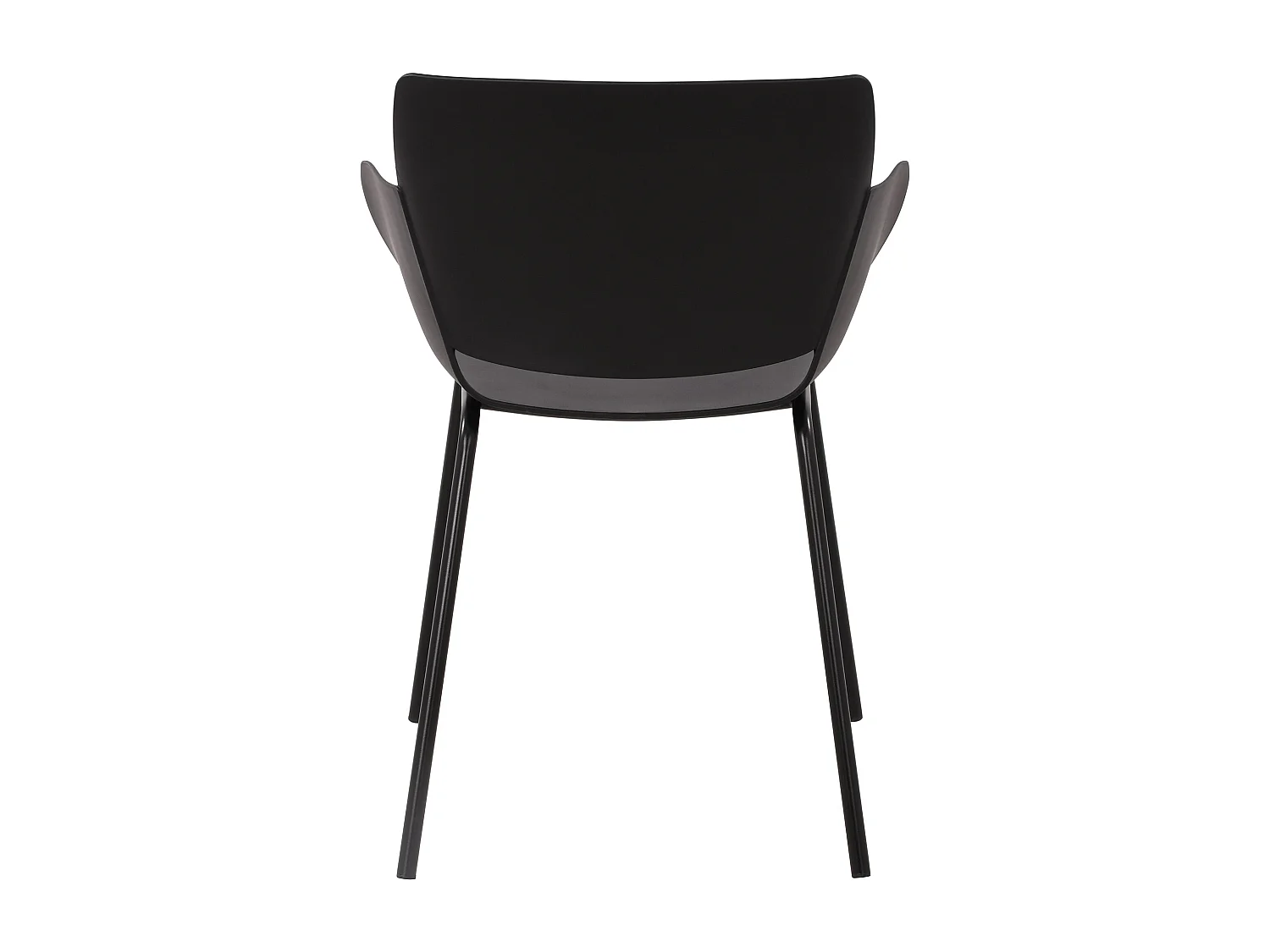 Lot de 2  chaise salle à manger - Plastique - Noir - Alpena