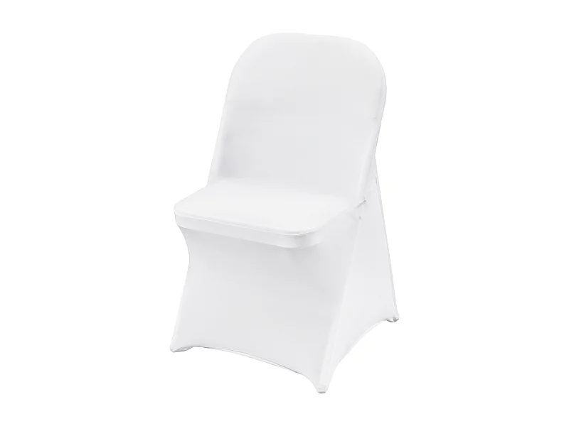 Housses de Chaises Pliantes en Élasthanne Extensible Blanc SucceBuy, Lot de 100 pour Salle à Manger de Mariage
