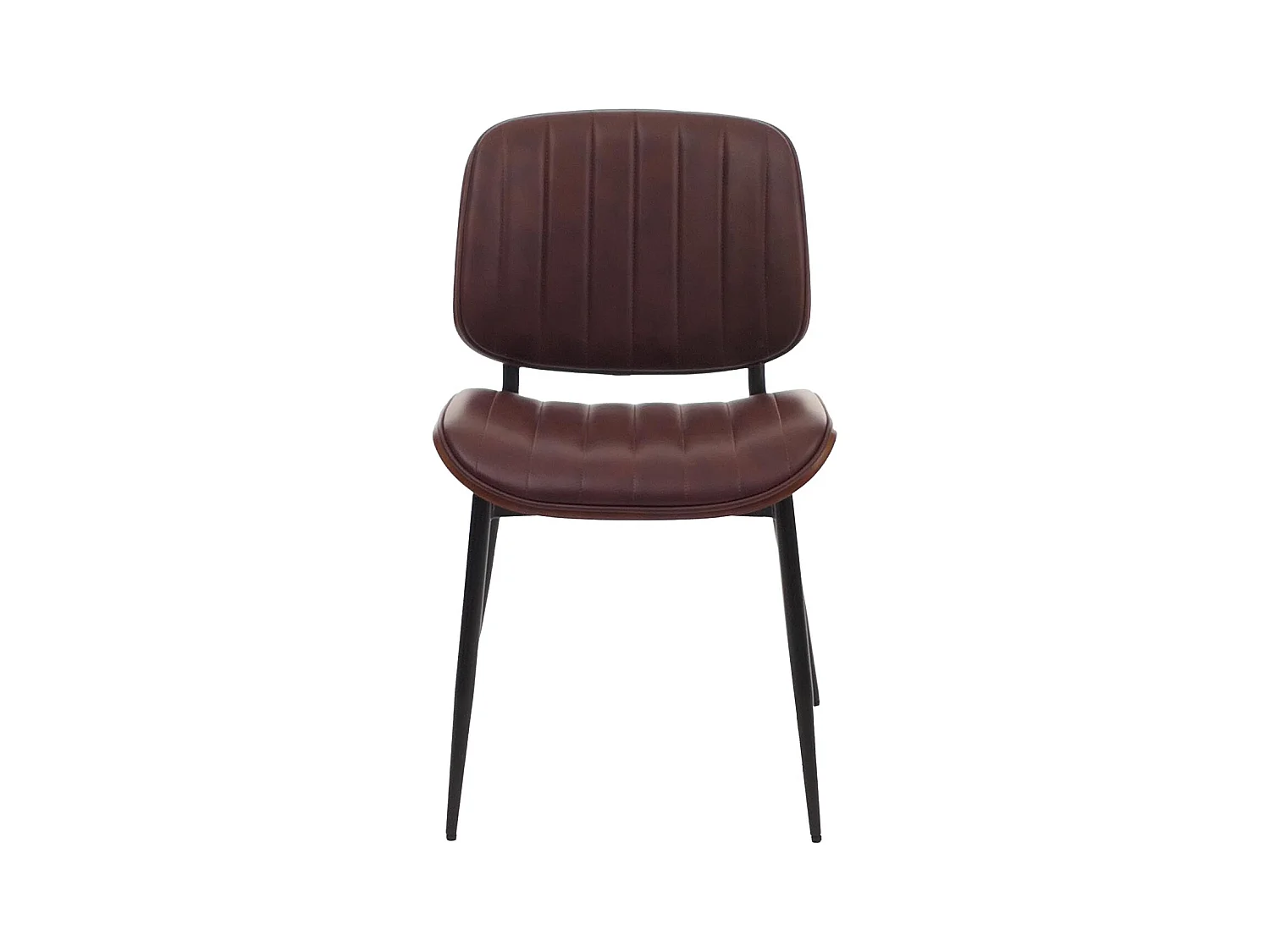 Eetkamerstoel MCW-O44 (set van 2),  walnoot look, vintage bruin