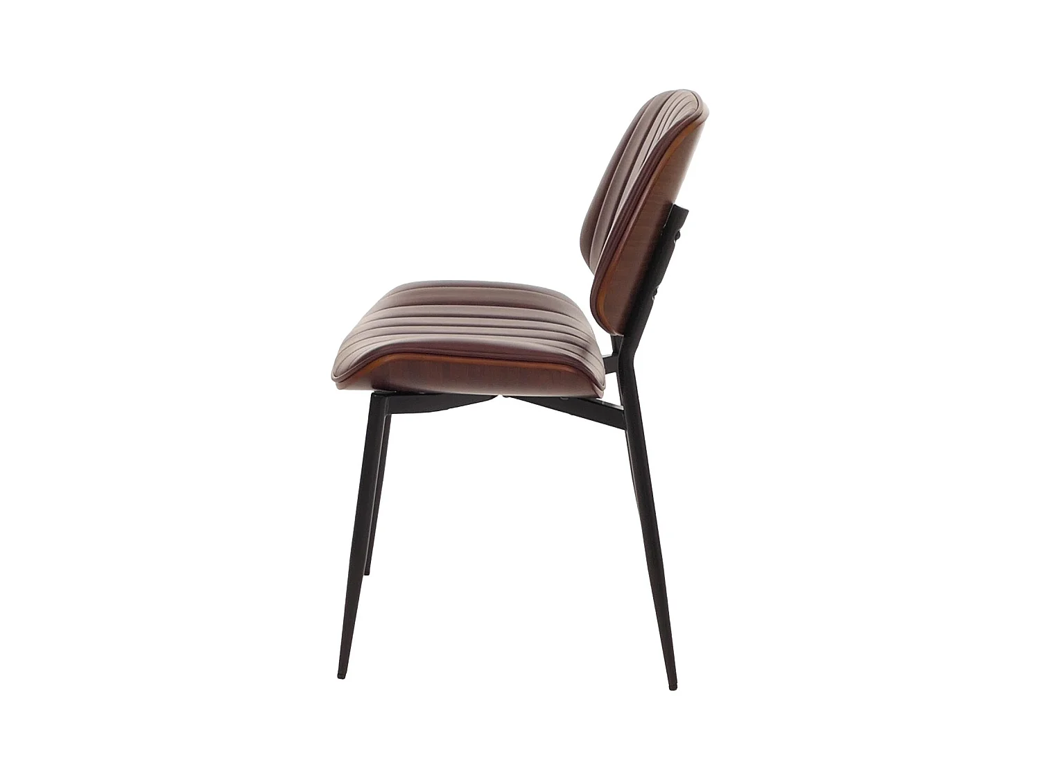 Eetkamerstoel MCW-O44 (set van 2),  walnoot look, vintage bruin
