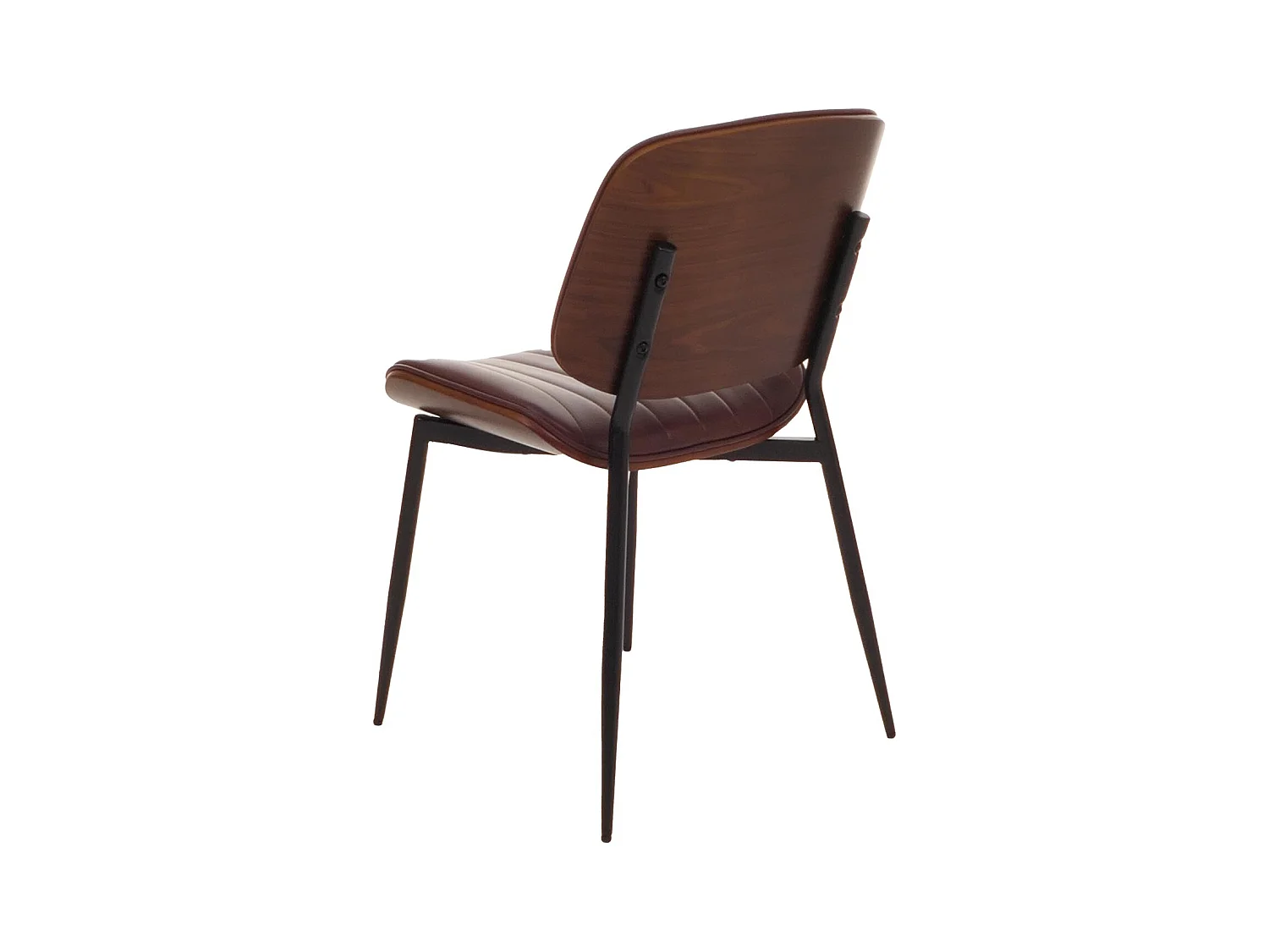Eetkamerstoel MCW-O44 (set van 2),  walnoot look, vintage bruin