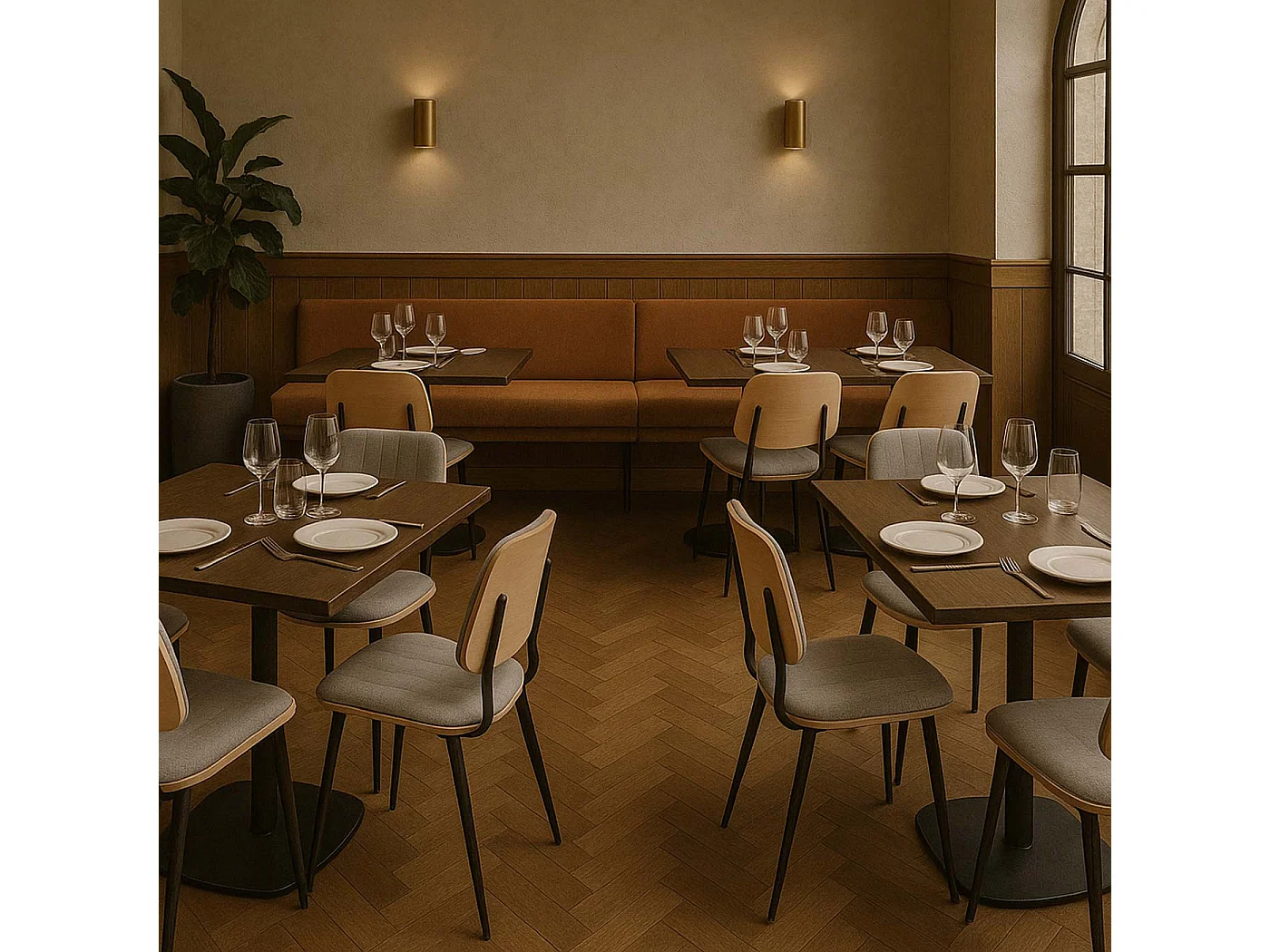 Chaise de salle à manger MCW-O44 (lot de 2),  naturel, gris clair