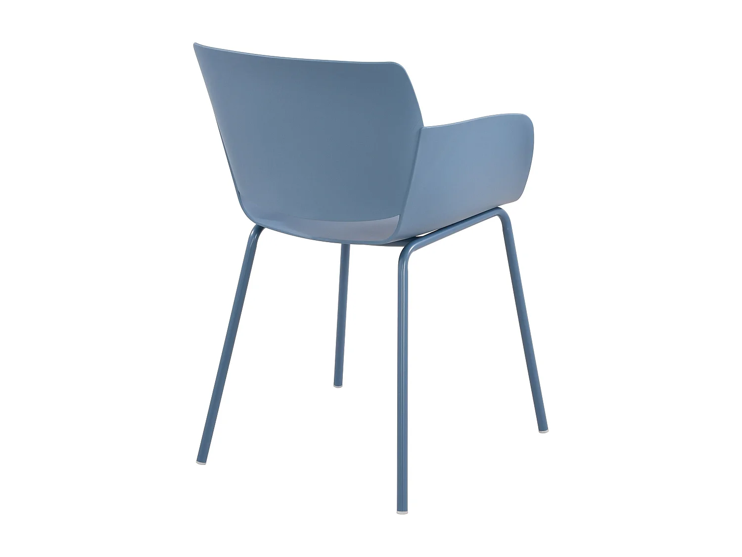 Lot de 2  chaise salle à manger - Plastique - Bleu - Alpena