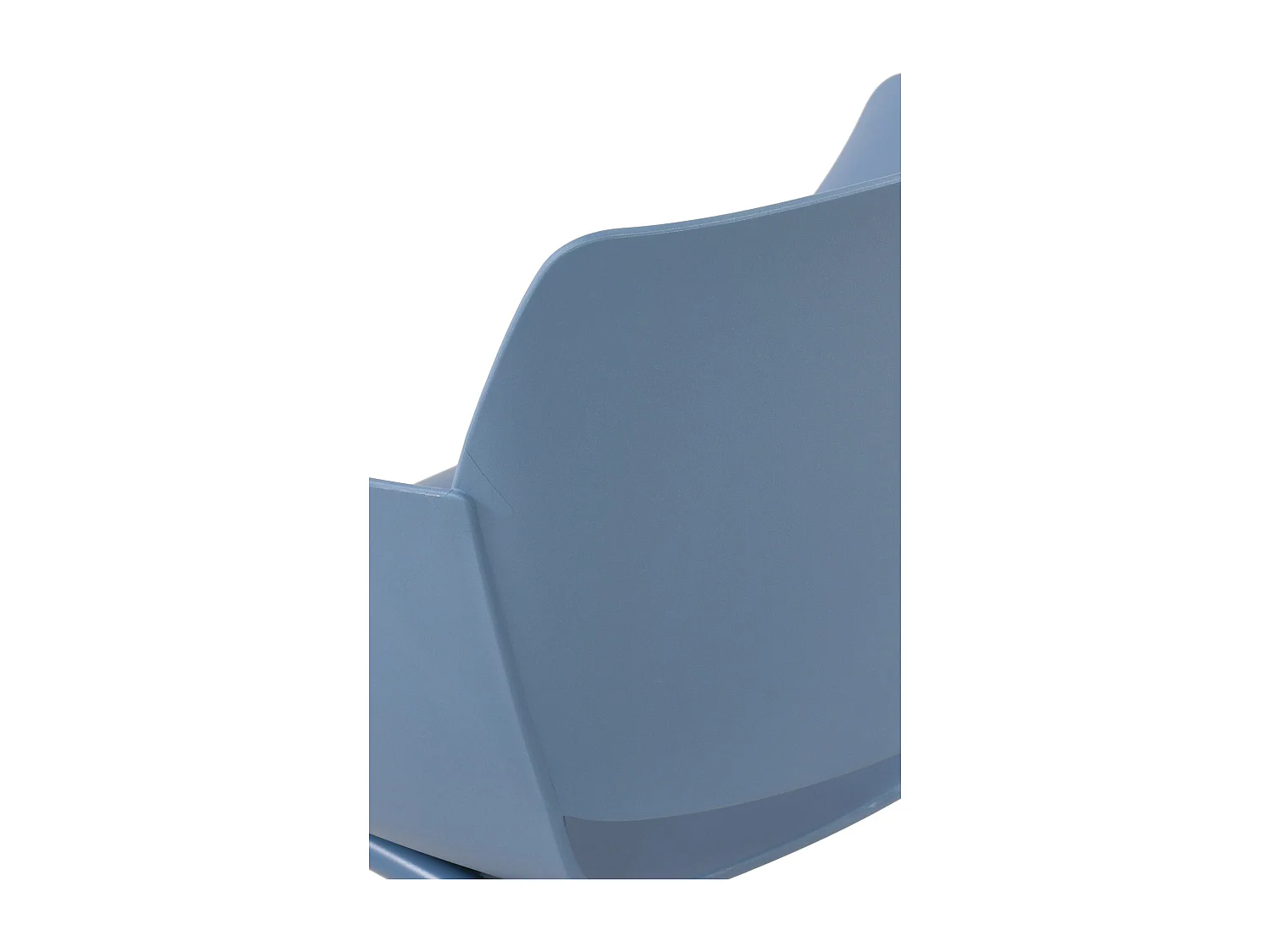 Lot de 2  chaise salle à manger - Plastique - Bleu - Alpena