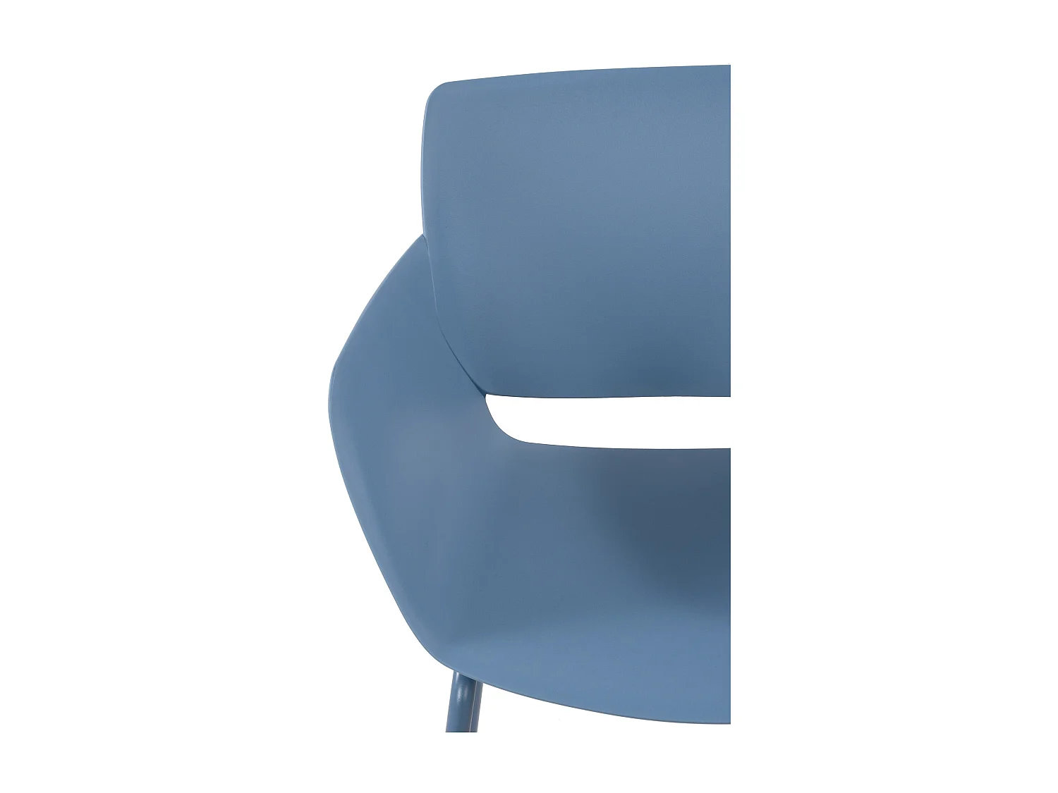 Lot de 2  chaise salle à manger - Plastique - Bleu - Alpena