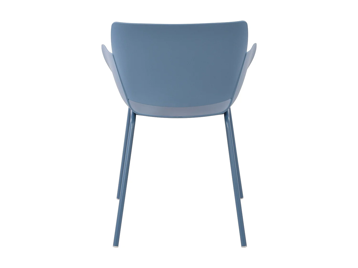 Lot de 2  chaise salle à manger - Plastique - Bleu - Alpena