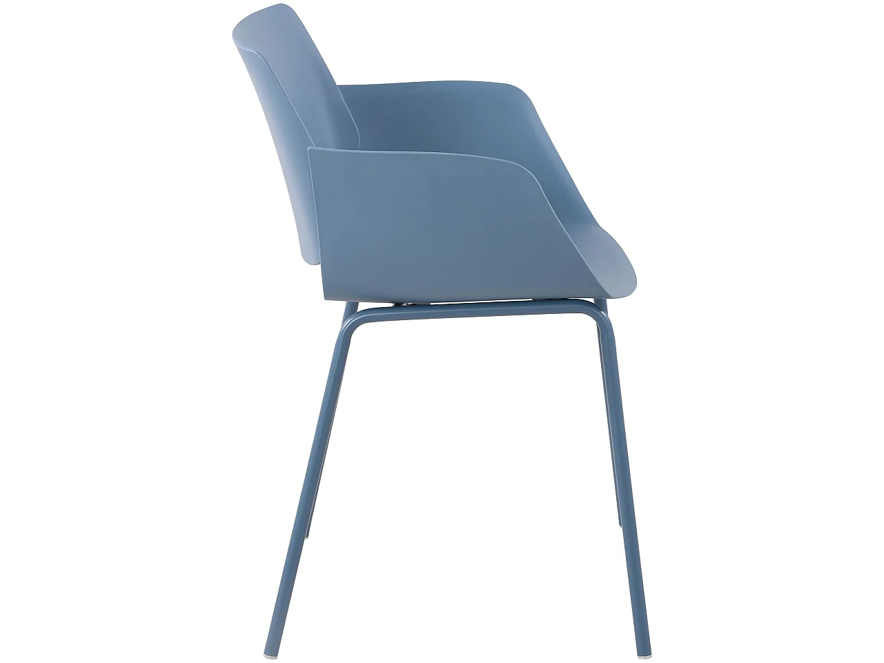 Lot de 2  chaise salle à manger - Plastique - Bleu - Alpena