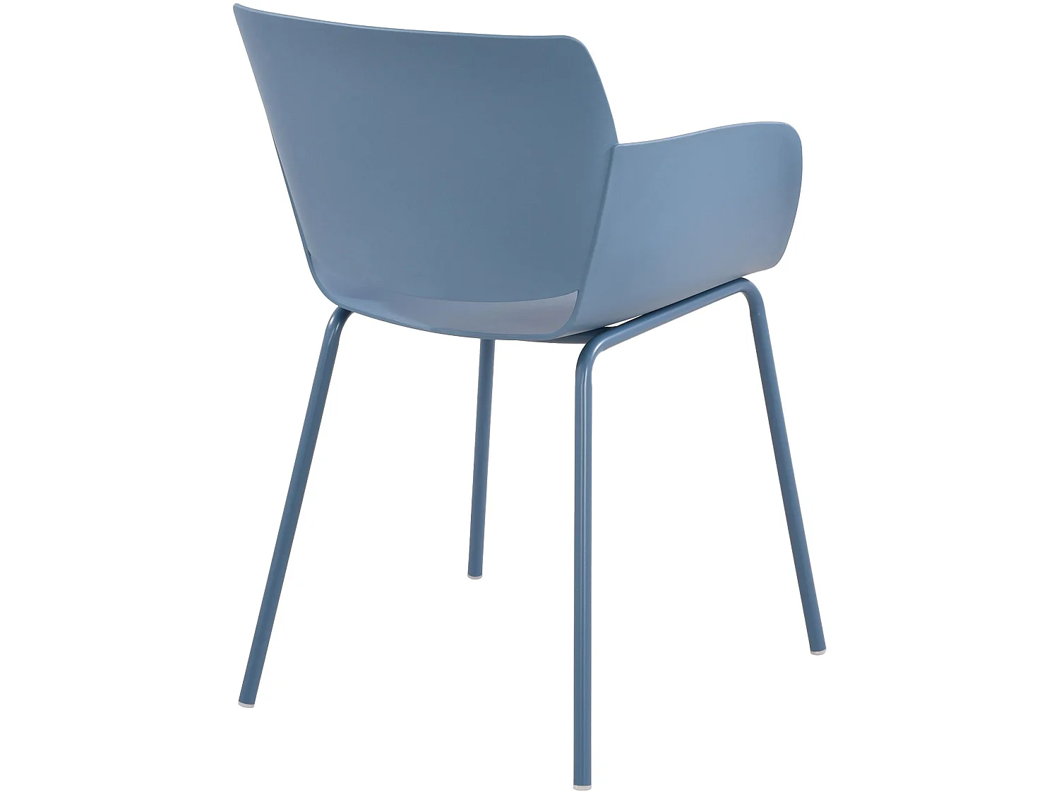 Lot de 2  chaise salle à manger - Plastique - Bleu - Alpena