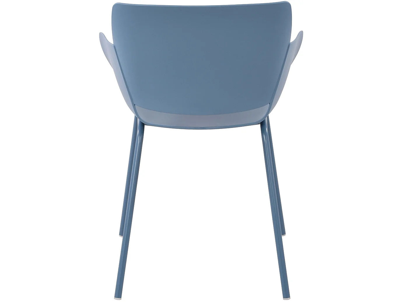 Lot de 2  chaise salle à manger - Plastique - Bleu - Alpena