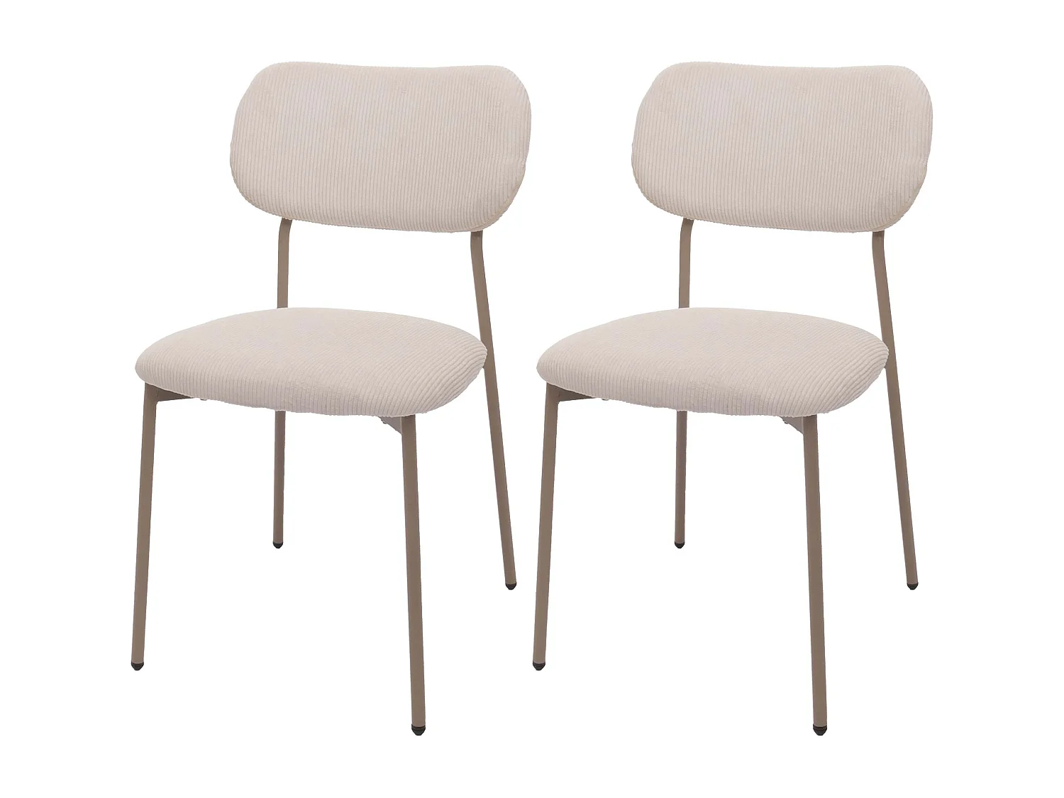 Cadeira de jantar MCW-O26 (conjunto de 2),  bege