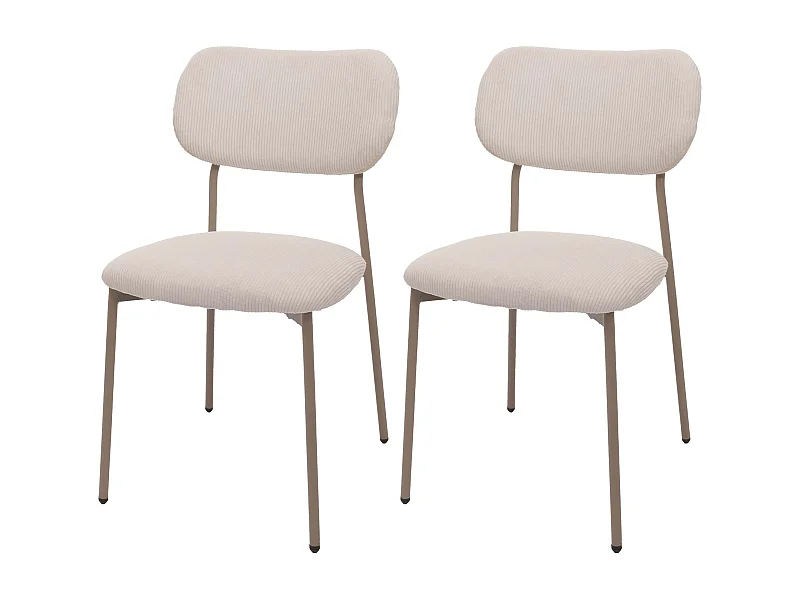 Esszimmerstuhl MCW-O26 (2er-Set), Beige