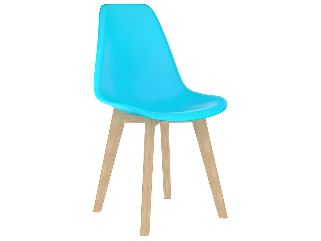 Sillas de comedor 6 unidades plástico azul