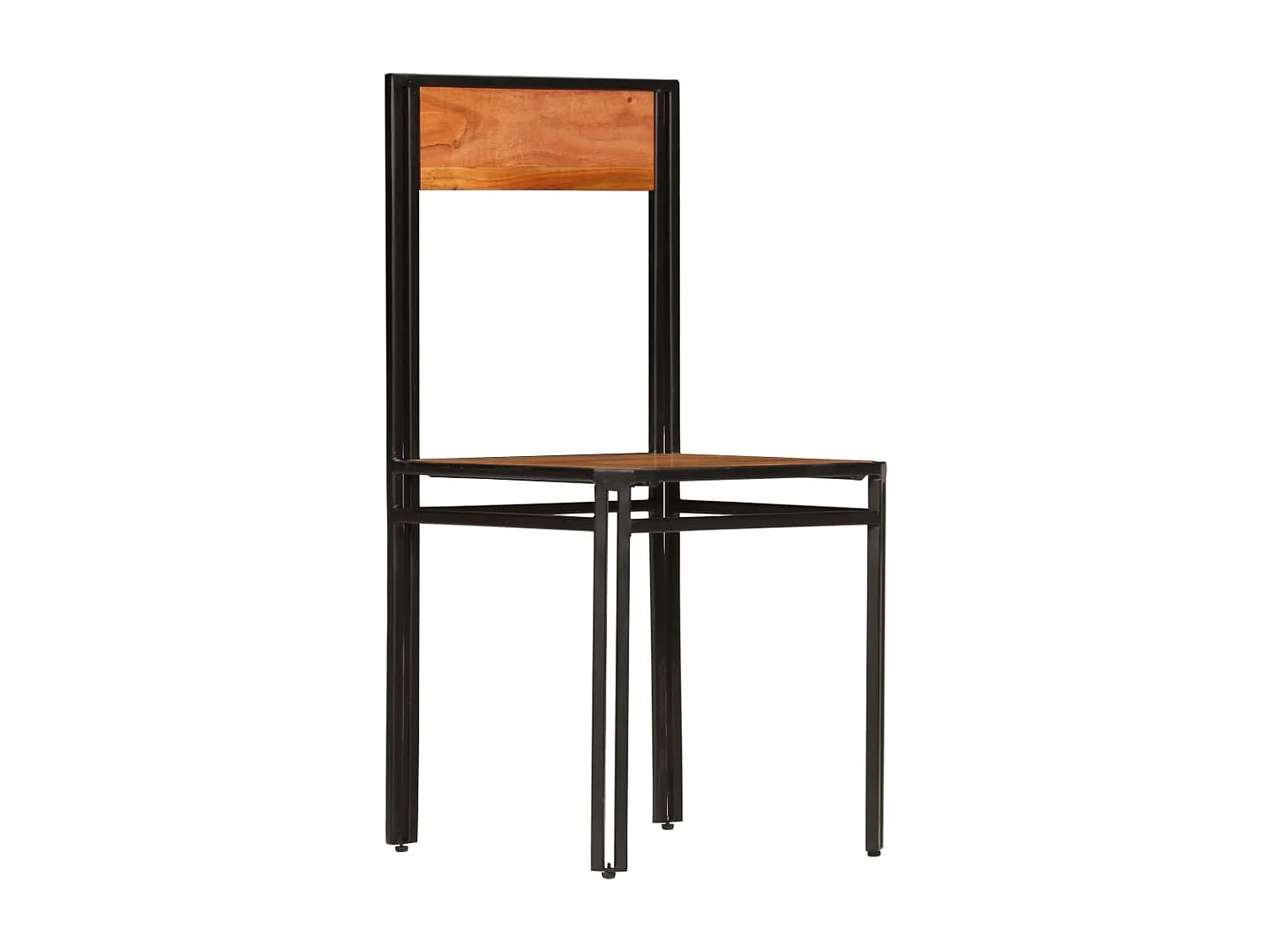 Chaises à manger lot de 2 bois d'acacia solide