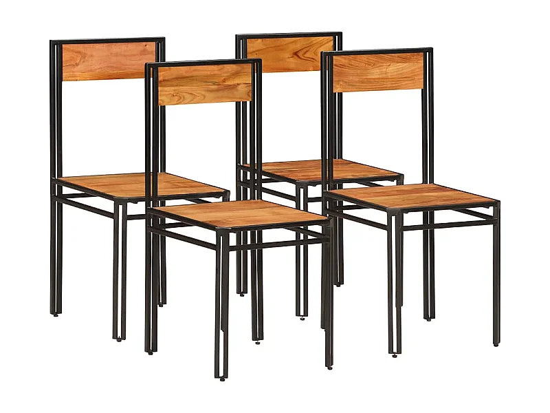 Esszimmerstühle 4 Stk. Massivholz Akazie