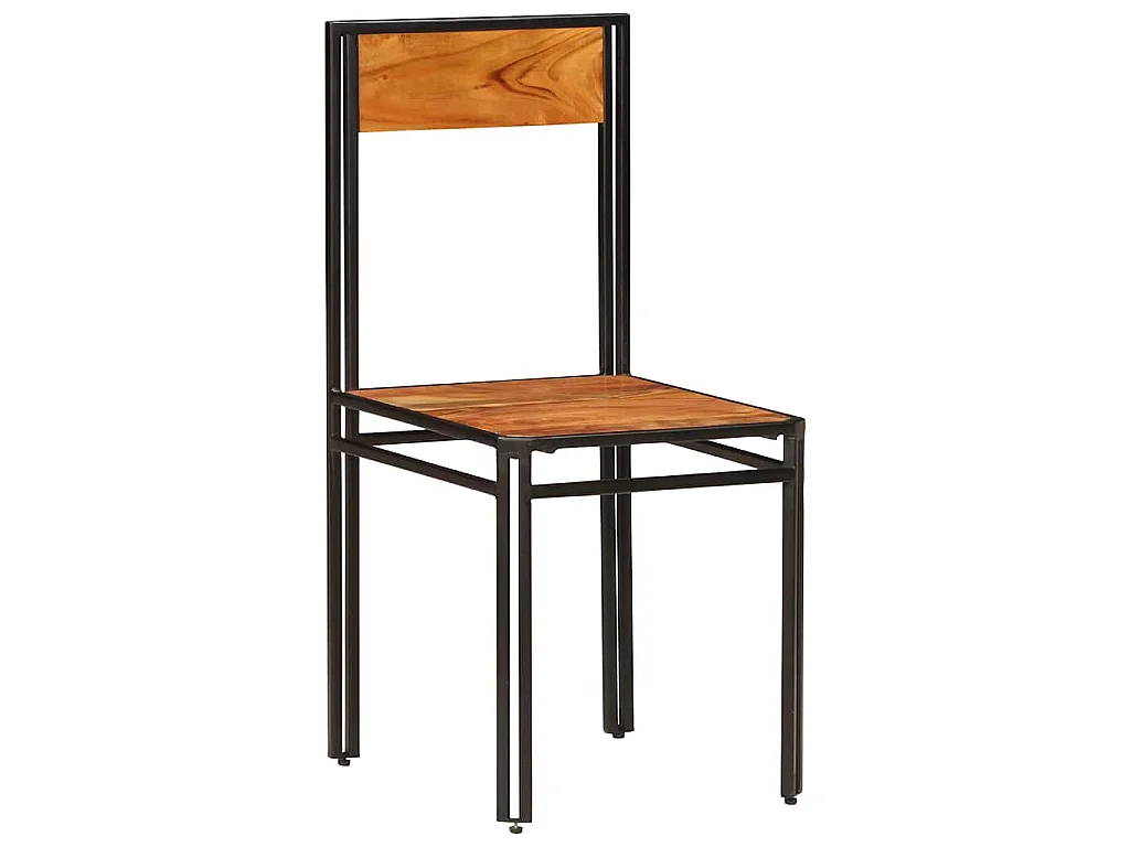 Chaises à manger lot de 4 bois d'acacia massif