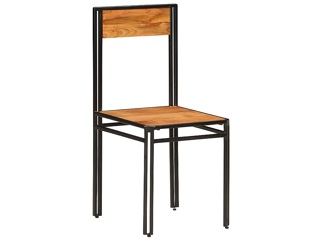 Chaises à manger lot de 4 bois d'acacia massif