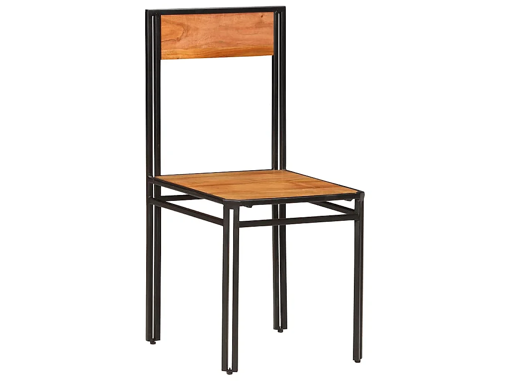 Chaises à manger lot de 4 bois d'acacia massif