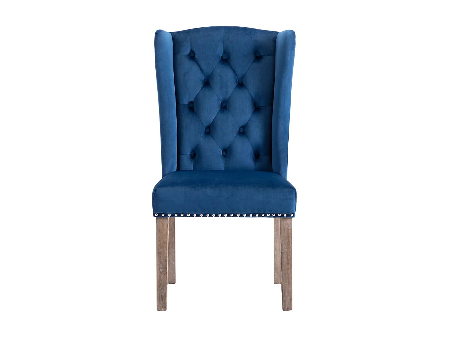 Chaises à manger lot de 6 bleu velours