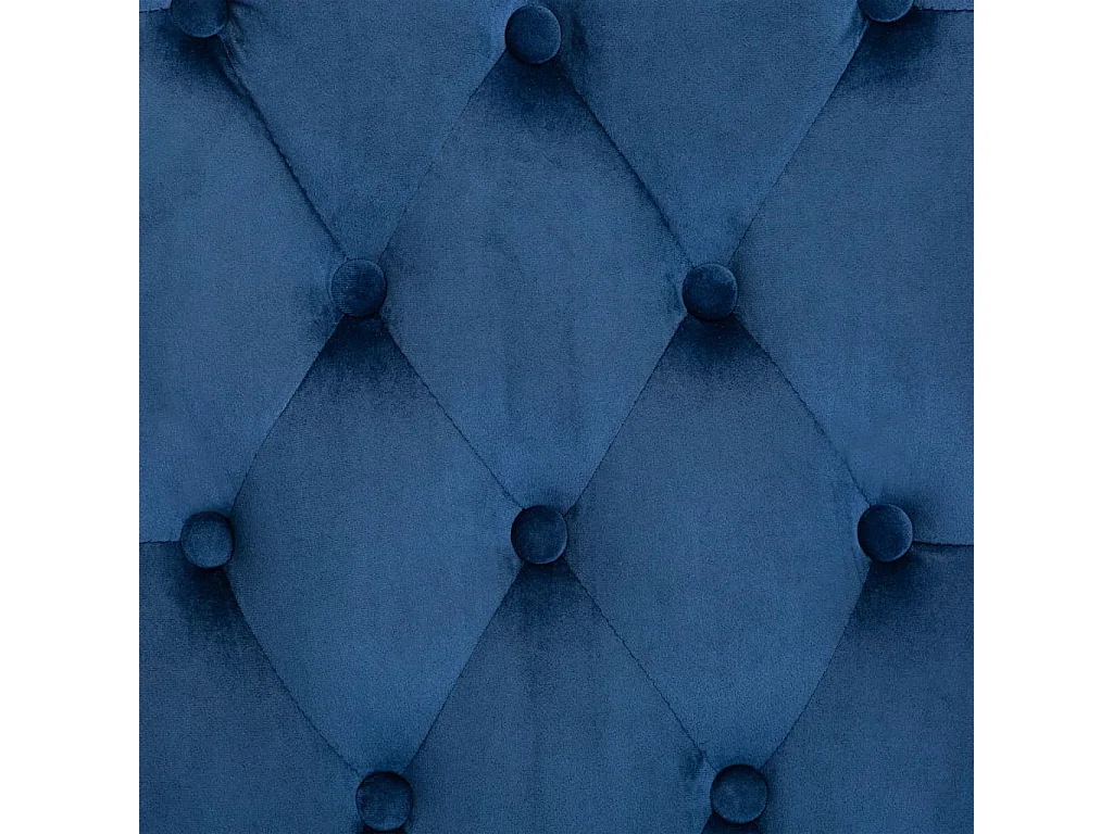 Chaises à manger lot de 6 bleu velours