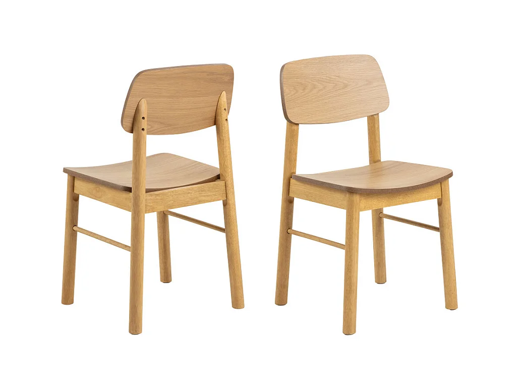 Hem - Lot de 2 chaises en bois - Bois clair