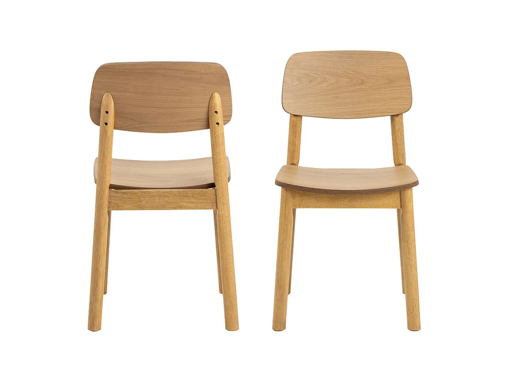 Hem - Lot de 2 chaises en bois - Bois clair