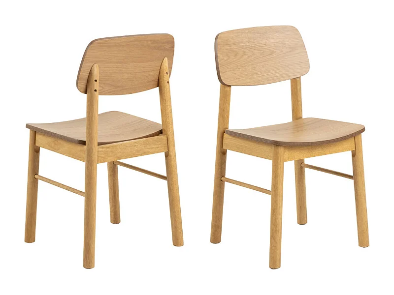 Hem - Lot de 2 chaises en bois - Bois clair