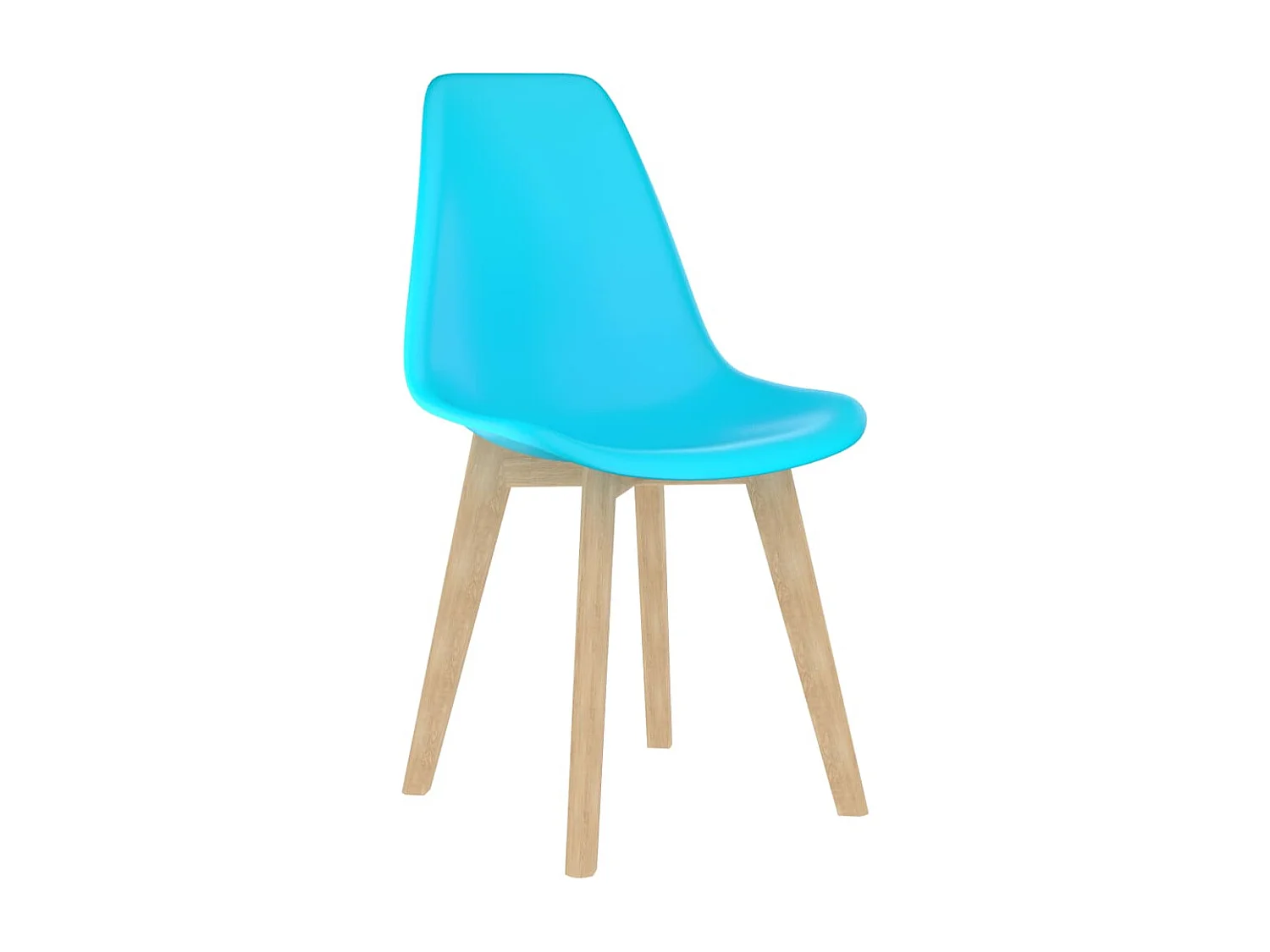 Esszimmerstühle 4 Stk. Blau Kunststoff