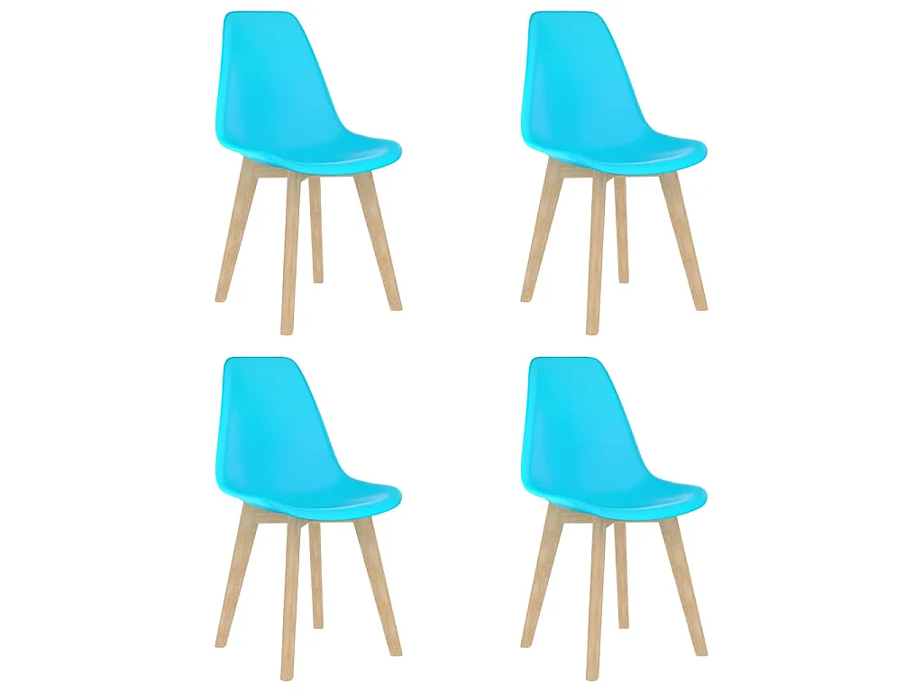 Esszimmerstühle 4 Stk. Blau Kunststoff