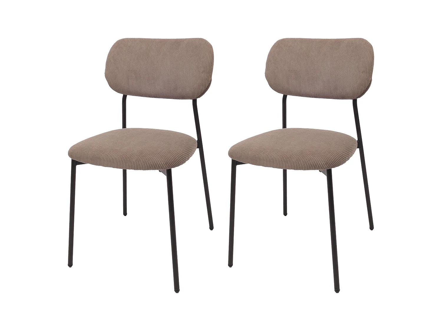 Chaise de salle à manger MCW-O26 (lot de 2),  taupe