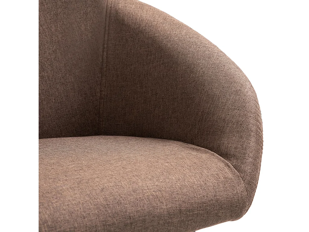 Sedie da Pranzo 4 pz Marroni in Tessuto