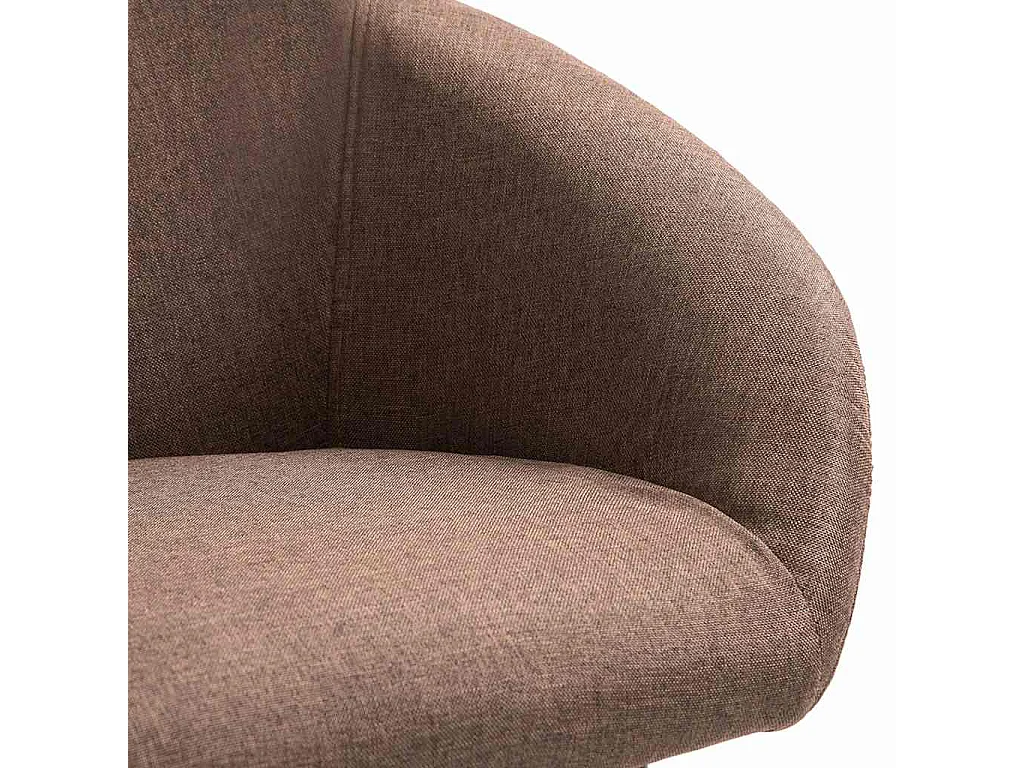 Chaises à manger lot de 4 marron tissu