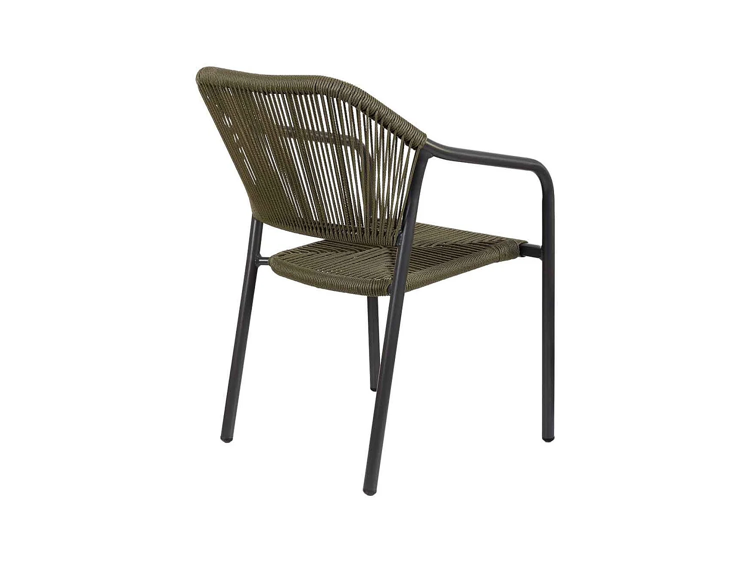 Chaise en rotin synthétique vert 56x60x80