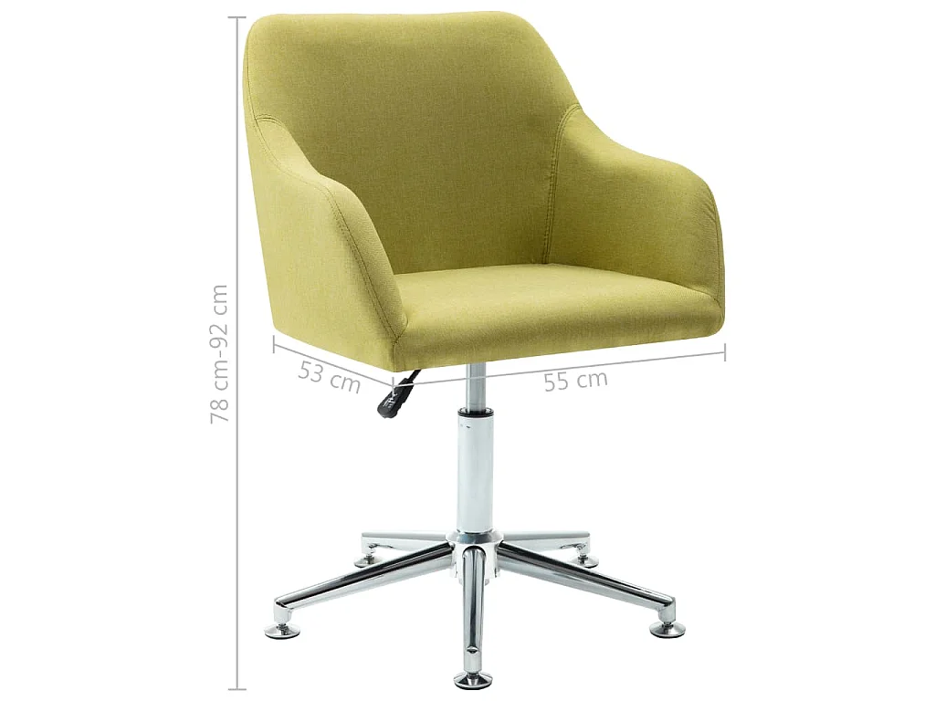 Chaises pivotantes à manger lot de 4 vert tissu