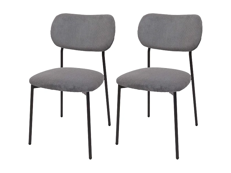 Cadeira de jantar MCW-O26 (conjunto de 2),  cinzento escuro