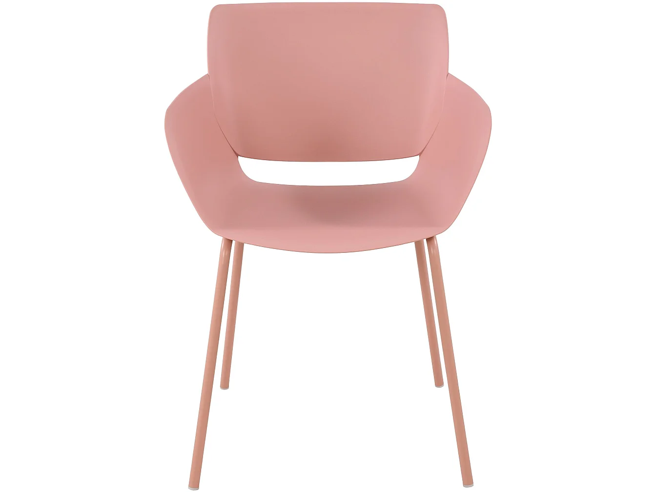 Lot de 2  chaise salle à manger - Plastique - Rose - Alpena