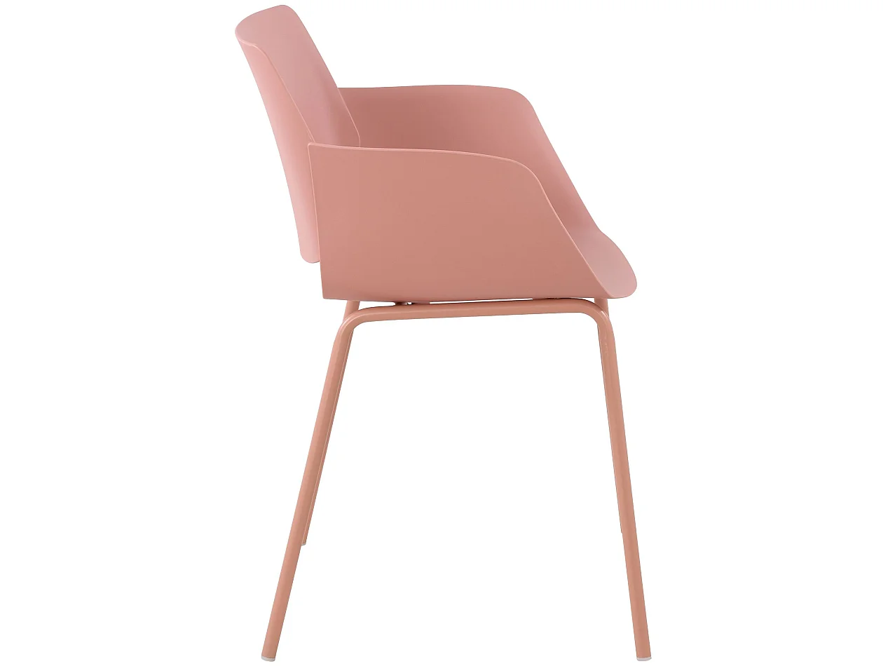 Lot de 2  chaise salle à manger - Plastique - Rose - Alpena